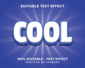 Editable text effect cool 3D text effect with blue background