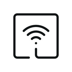 Wi-fi signal isolated icon, wifi hotspot vector symbol with editable stroke
