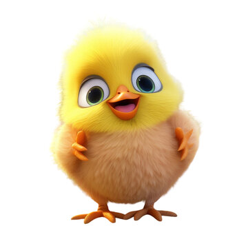 recommend clip art: A cute, cartoon yellow chick with big eyes and a happy expression.