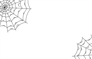 spider web banner background for halloween