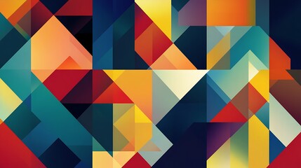 Abstract Geometric Pattern with Vibrant Colors