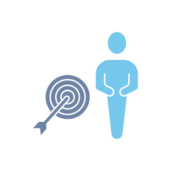 objective concept line icon. Simple element illustration. objective concept outline symbol design.