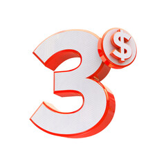 3$ 3d rendering with pattern