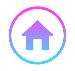 ネオンカラーのグラデーション｜ホームアイコン