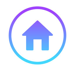 青紫色のグラデーション｜ホームアイコン