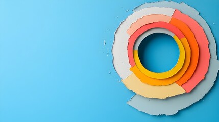 Earthquake Epicenter Symbolized in Concentric Paper Circles