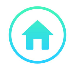 緑色のグラデーション｜ホームアイコン