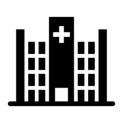 Fototapeta premium Hospital building icon vector illustration graphic design