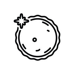 Black line icon for eclipse