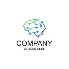 High Tech Brain logo Design