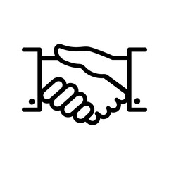 Partner icon in thin line style vector illustration graphic design