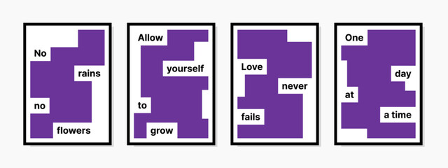 Minimal printable wall art featuring a motivational quote on a purple background. Perfect for digital prints, covers, cards, wall decor and inspirational bundles