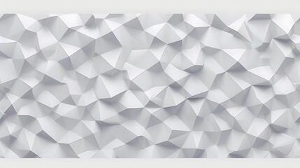 Obraz premium 3D futuristic triangle white background abstract low poly geometric grid pattern. 3d render