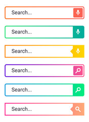 Search bar vector element design