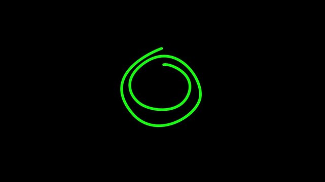 Animated of hand drawn circle path. make a  path circle video animation. 