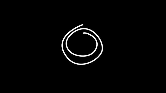 Animated of hand drawn circle path. make a  path circle video animation. 