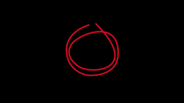Animated of hand drawn circle path. make a  path circle video animation. 