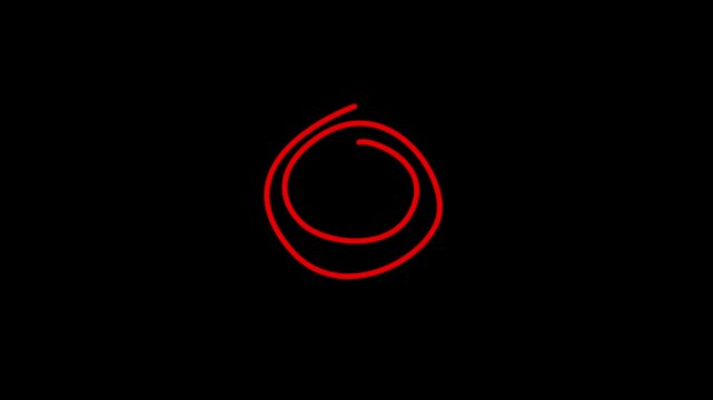 Animated of hand drawn circle path. make a  path circle video animation. 