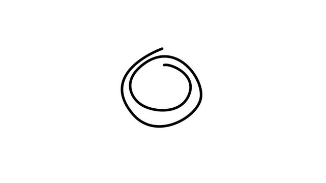 Animated of hand drawn circle path. make a  path circle video animation. 