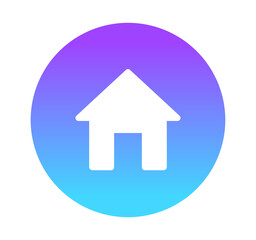 青紫色のグラデーション｜ホームアイコン