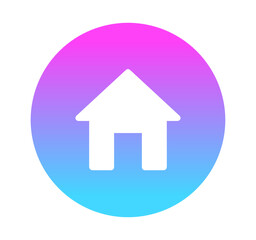 Obraz premium ネオンカラーのグラデーション｜ホームアイコン