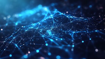 Abstract Blue Network Connection