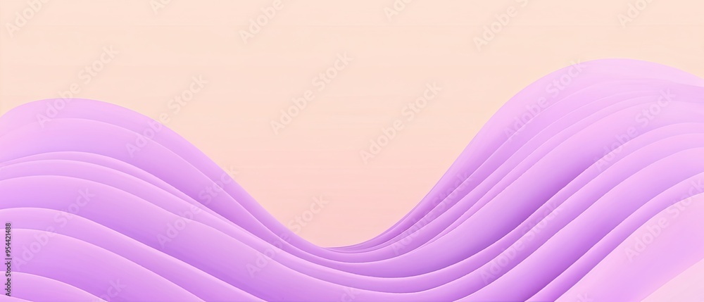 Poster wave gradient lavender to dusty rose background