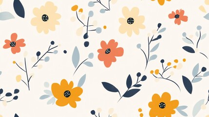 Blooming Meadow: Seamless Floral Pattern