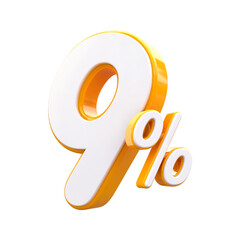 9% 3d rendering with no background