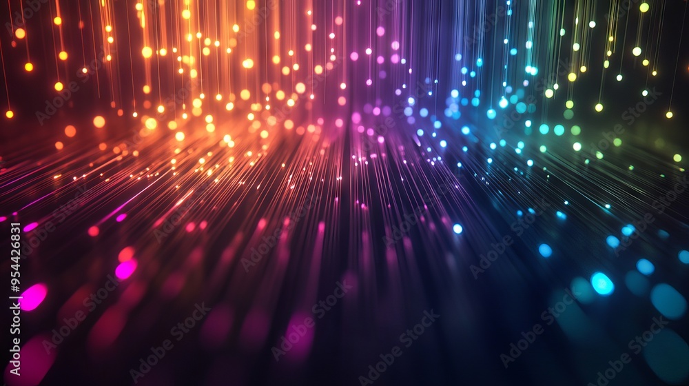 Aufkleber vibrant abstract background with colorful light trails, creating a dynamic and energetic visual effe