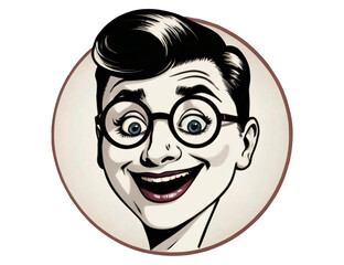 Fototapeta premium cartoon face smiley