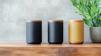 Wireless Speakers on Shelf.