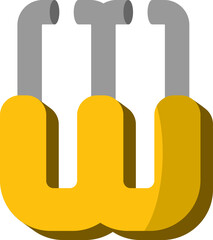 Padlock Security Letter Alphabet Vector Element