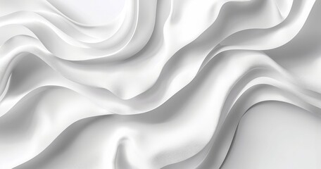Obraz premium A close-up of flowing white fabric creating soft, elegant waves.