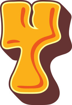 recommend clip art: Psychedelic Retro Vintage Letter Alphabet Vector Element Y