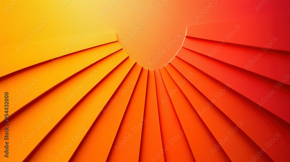 Poster abstract orange and red geometric pattern with diagonal lines