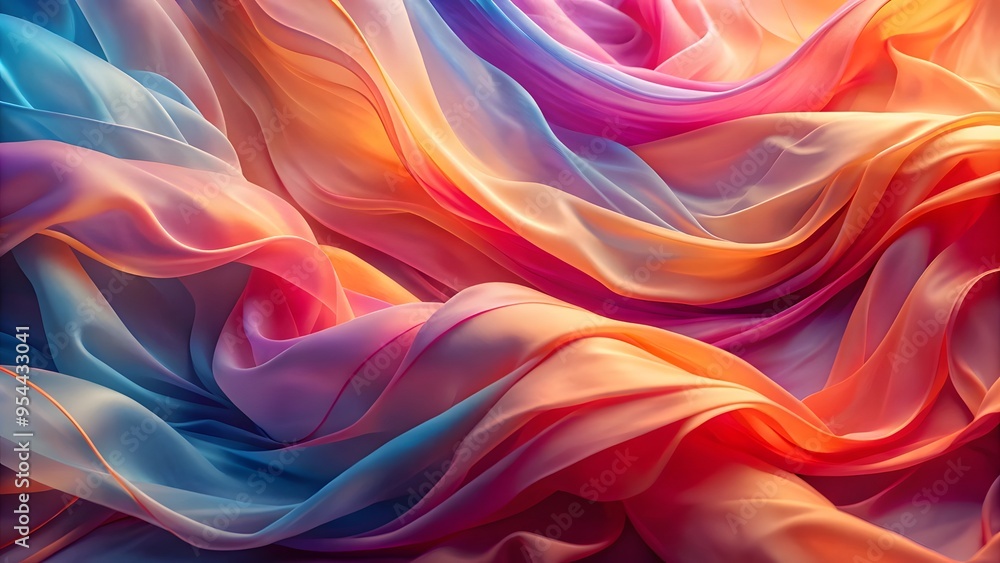 Aufkleber modern abstract background with flowing, organic shapes in a soothing color palette, evoking a sense