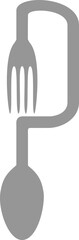 Fork Spoon Cutlery Letter Alphabet Vector Element P