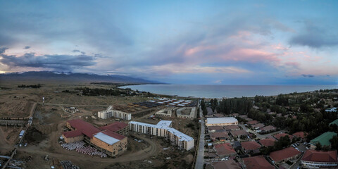 beautiful nature around issyk kul lake region in kyrgyzstan