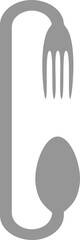 Fork Spoon Cutlery Letter Alphabet Vector Element C