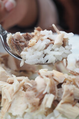 A Mouthwatering CloseUp of a Delicious Plate of Chicken Rice That Looks Absolutely Tempting