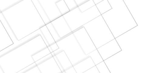 Abstract white and grey geometric overlapping square pattern background with shadow. paper texture design Abstract white background can use for design, background concept, vector illustration.	
