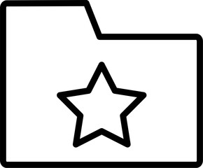 Bookmark folder with star icon. Favorite folder icon. Replaceable vector design.