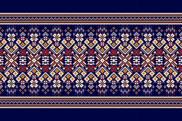 Thai pattern,geometric ethnic oriental pattern,floral cross stitch pattern,vector illustration,Aztec style,abstract background.design for texture,fabric,clothing,decoration,sarong