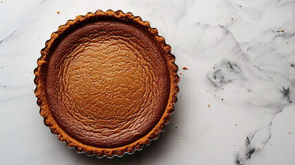 Sweet pie isolated white marble background