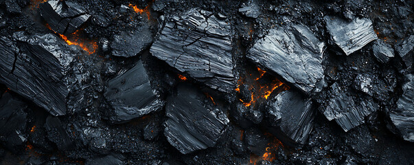 A close-up of glowing charcoal and ashes, showcasing the intense heat and vibrant colors of burning coals