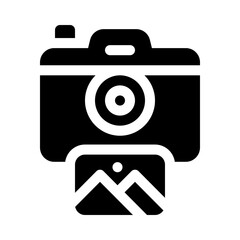 instant camera glyph icon