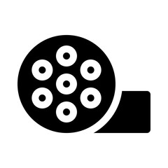 film roll glyph icon