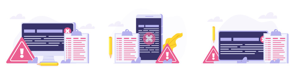 It incident report concept. Vector illustration.