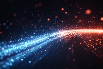 Obraz premium Jet Fuel Trail or Comet Streak: A Fiery Meteor, Rocket Launch, or Supernatural Event Racing Through the Sky with a Glowing Vapor Trail of Light and Fire